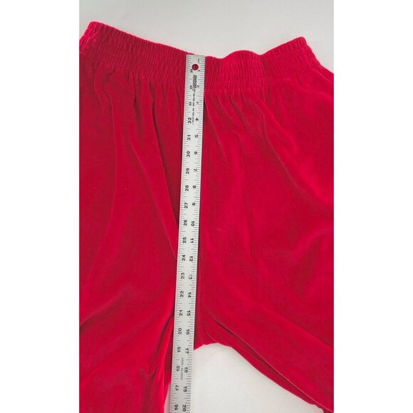 Vtg Nordstrom Active Sports Red Velour W/Pocket Straight Leg Pants XL - Picture 11 of 12